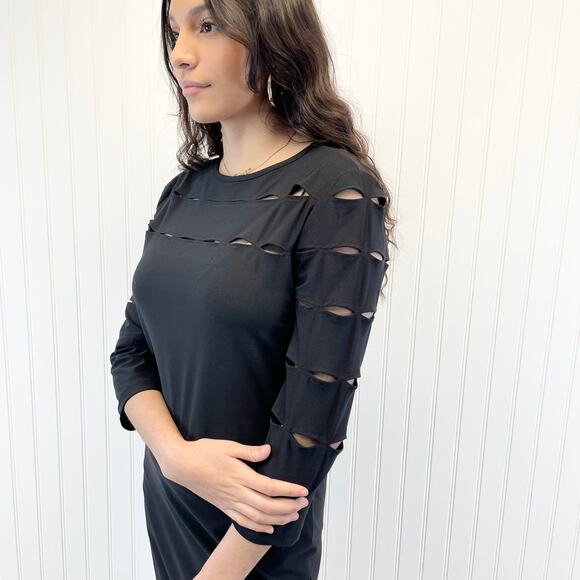 NEW Love Scarlett‎ Womens S Knit Dress Black Cutout s Grunge Gothic Stretchy - Picture 5 of 16